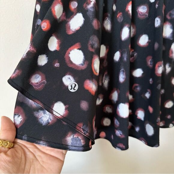 Lululemon Court Rival High-Rise Skirt in Haze Dot Inverse Orange Multi Size 6 - Picture 8 of 9